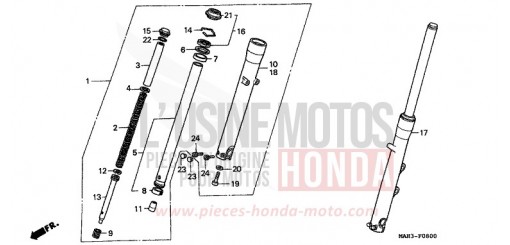 FORCELLA ANTERIORE VT1100C2X di 1999